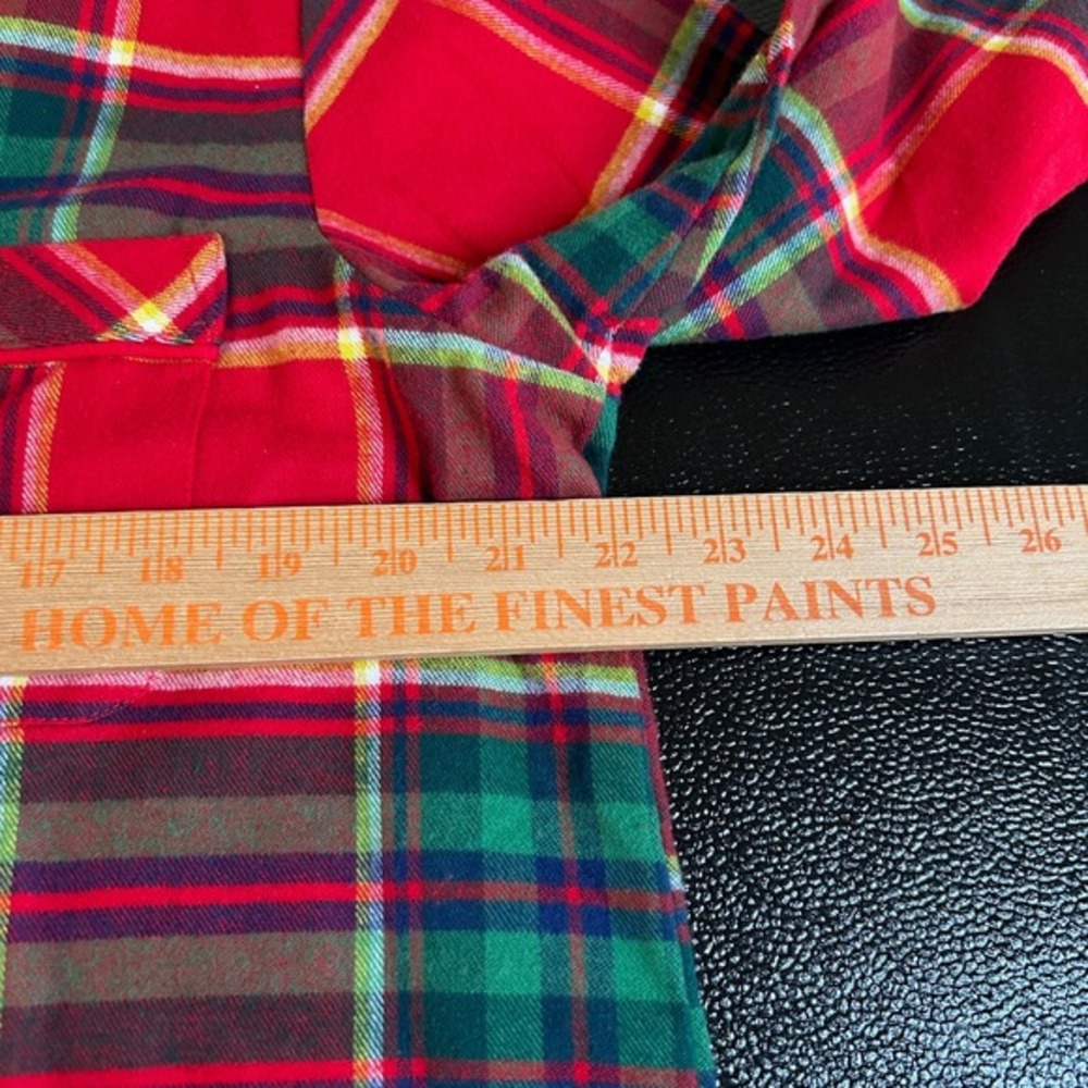 Sleep Sense Red and Green Plaid Women's Flannel Sleep Shirt Size L NWT - Picture 6 of 8